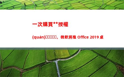 一次購買永久授權(quán)，微軟將推 Office 2019 桌面版